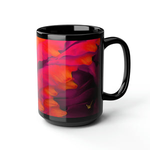 Mug Black/Floral/Red