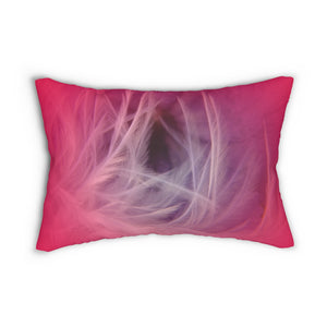 Custom Artwork Lumbar Pillow Pink