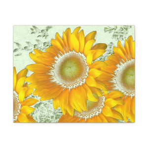 Sunflowers"- Wall Art Canvas Print Yellow/Brawn