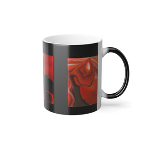Color Changing Mug, 11oz, Black/Red