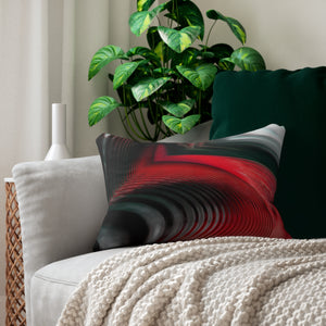 Custom Artwork Lumbar Pillow Black/Red