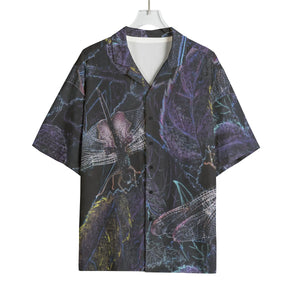 All-Over Print Men's Hawaiian Rayon Shirt Dragonfly