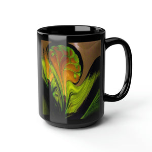Mug Black/Green/Butterfly