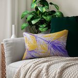 Custom Artwork Lumbar Pillow Yellow/Lilac