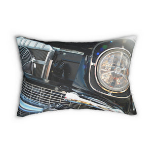 Custom Artwork Lumbar Pillow Black Car