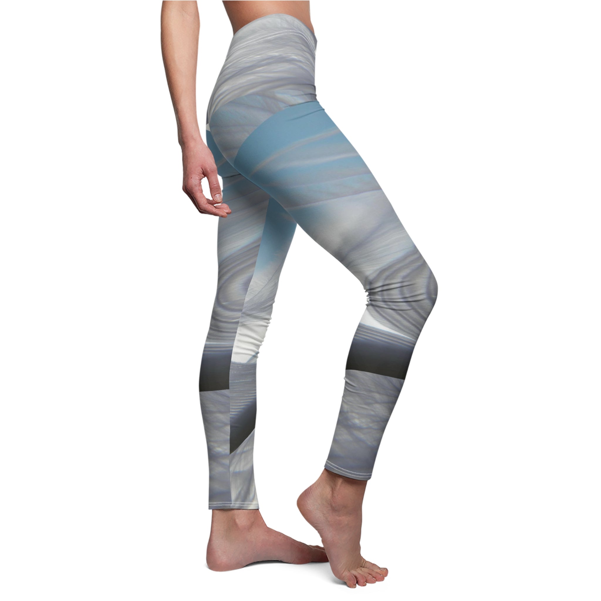 Custom Artwork Women's Leggings Blue/white