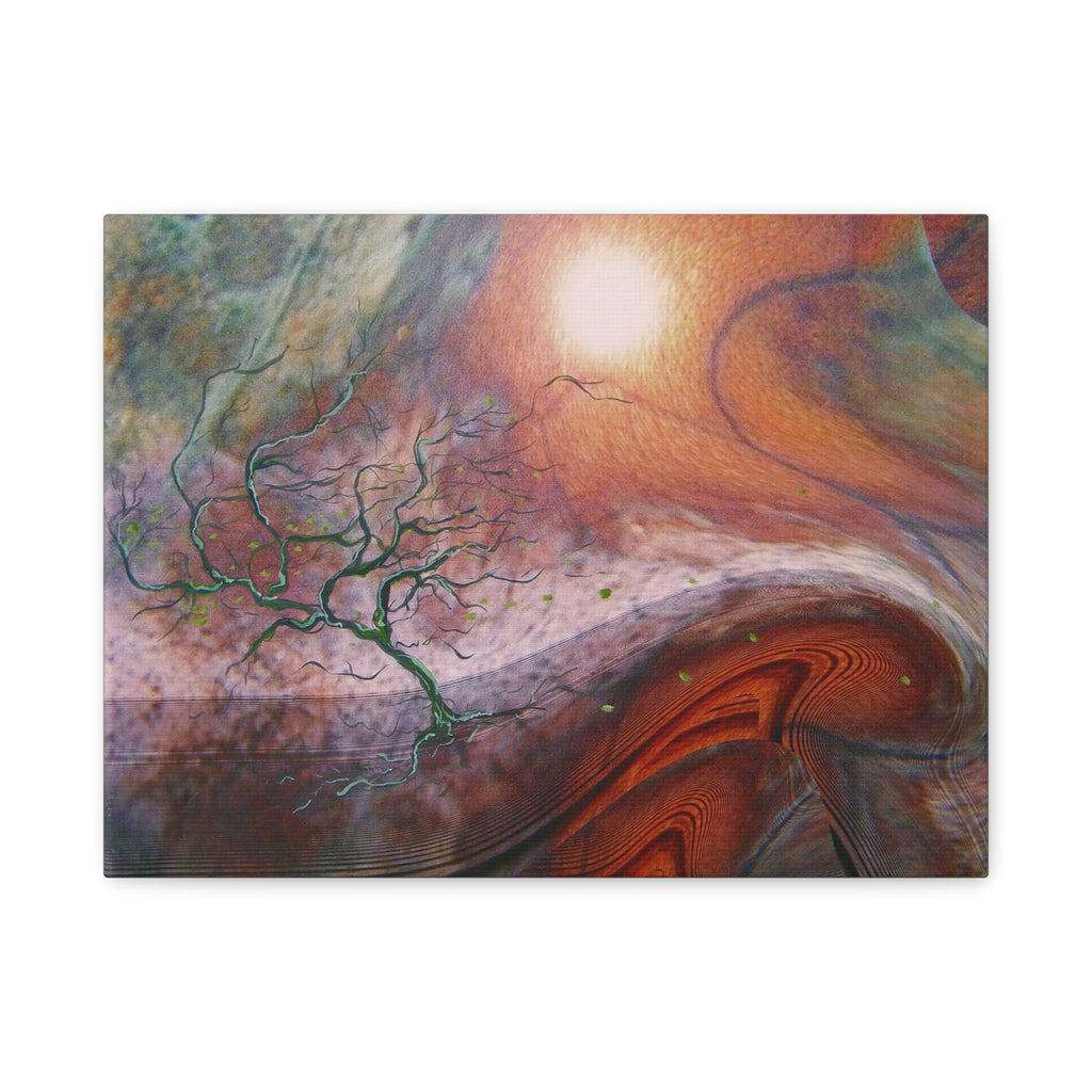 Windswept Leaf | Hand-Finished Microphotography on Canvas