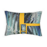 Custom Artwork Lumbar Pillow Yellow/Blue