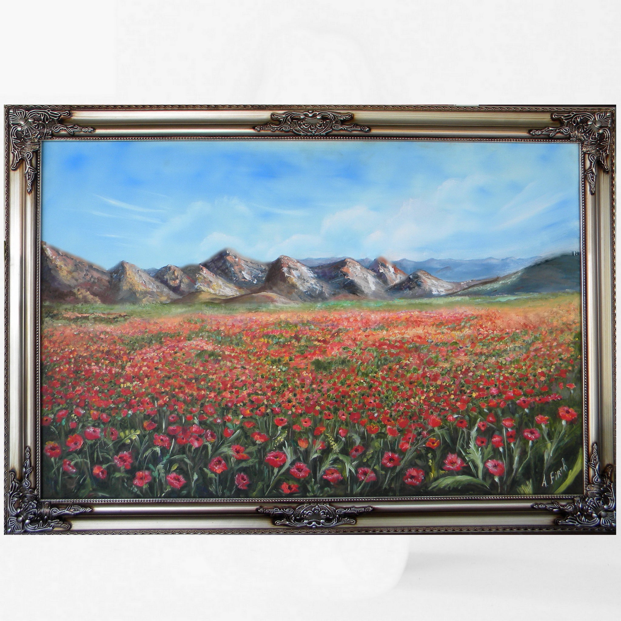 Silent Symphony in Red - Original Oil Painting