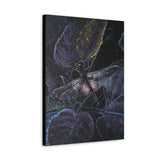 "Happy Dragonfly" - Wall Art Canvas Print Black/Lilac