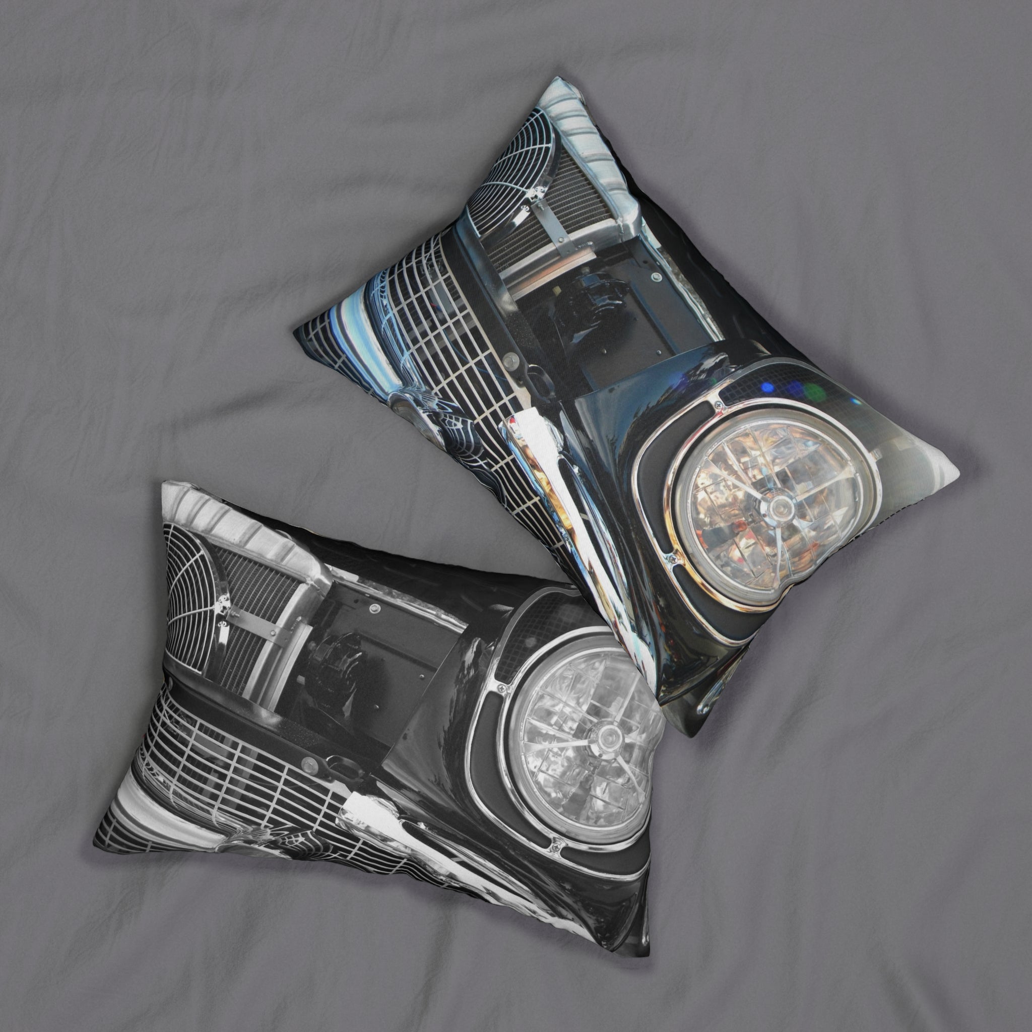 Custom Artwork Lumbar Pillow Black Car