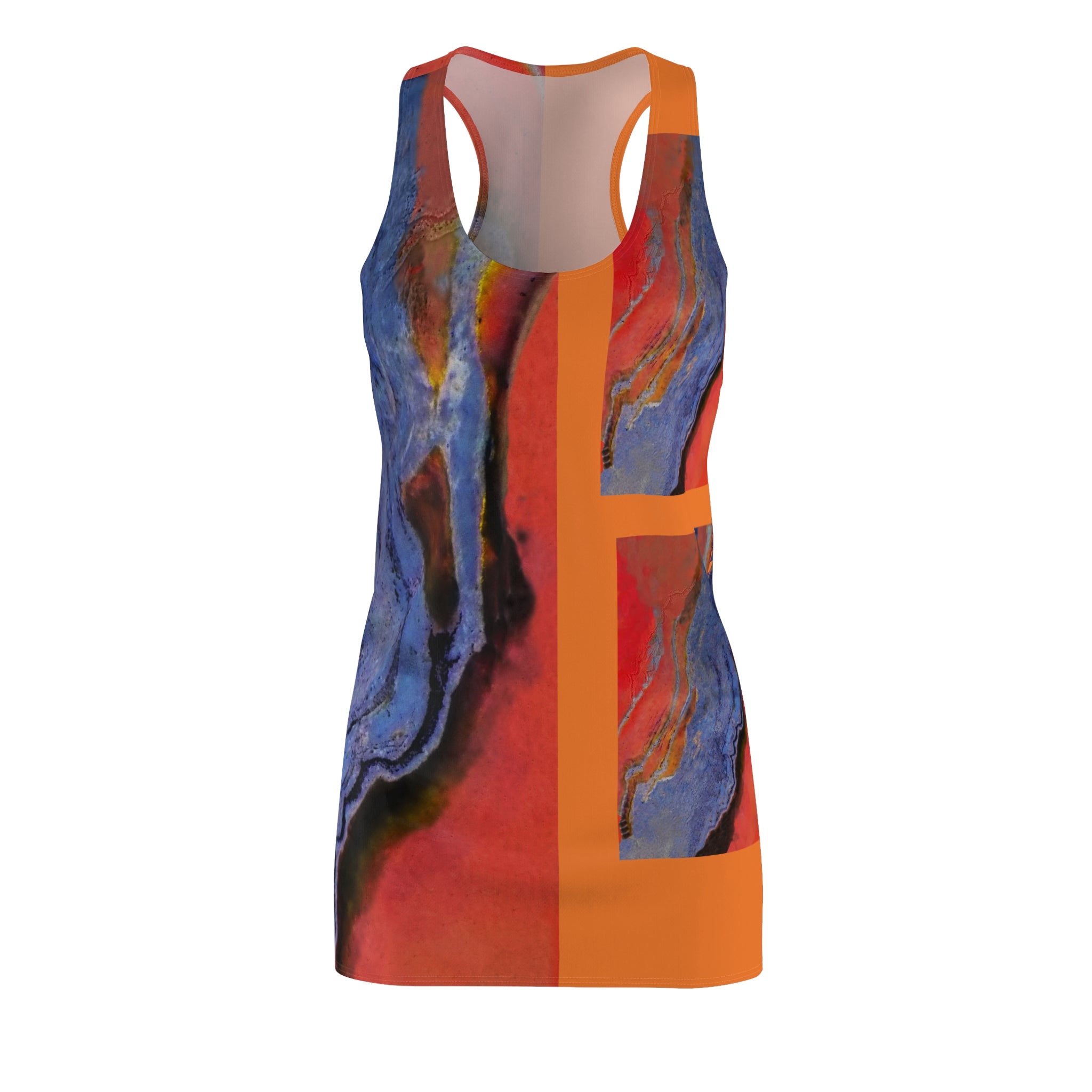 Racerback Dress - Blue/Red