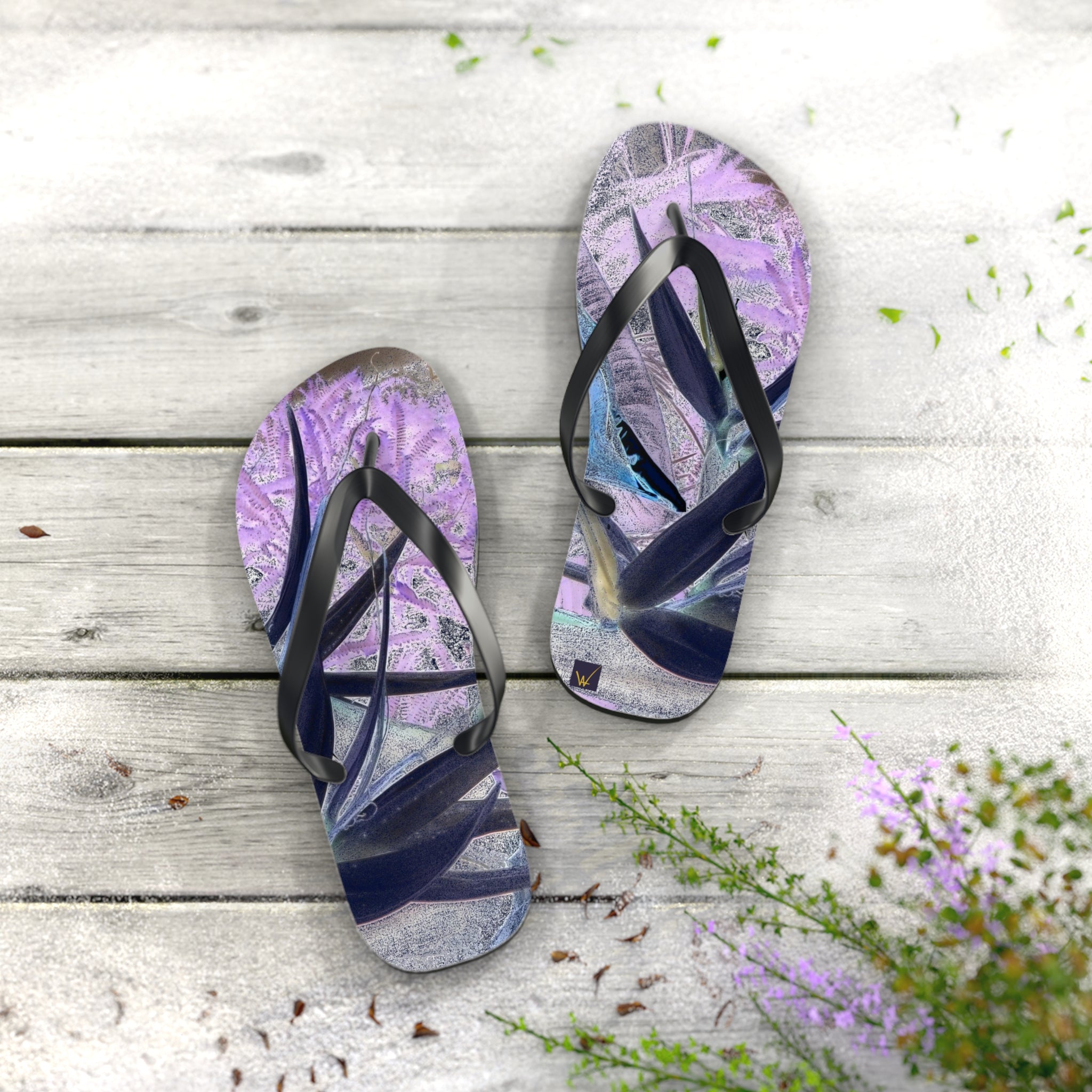 Flip Flops Purple & Black 