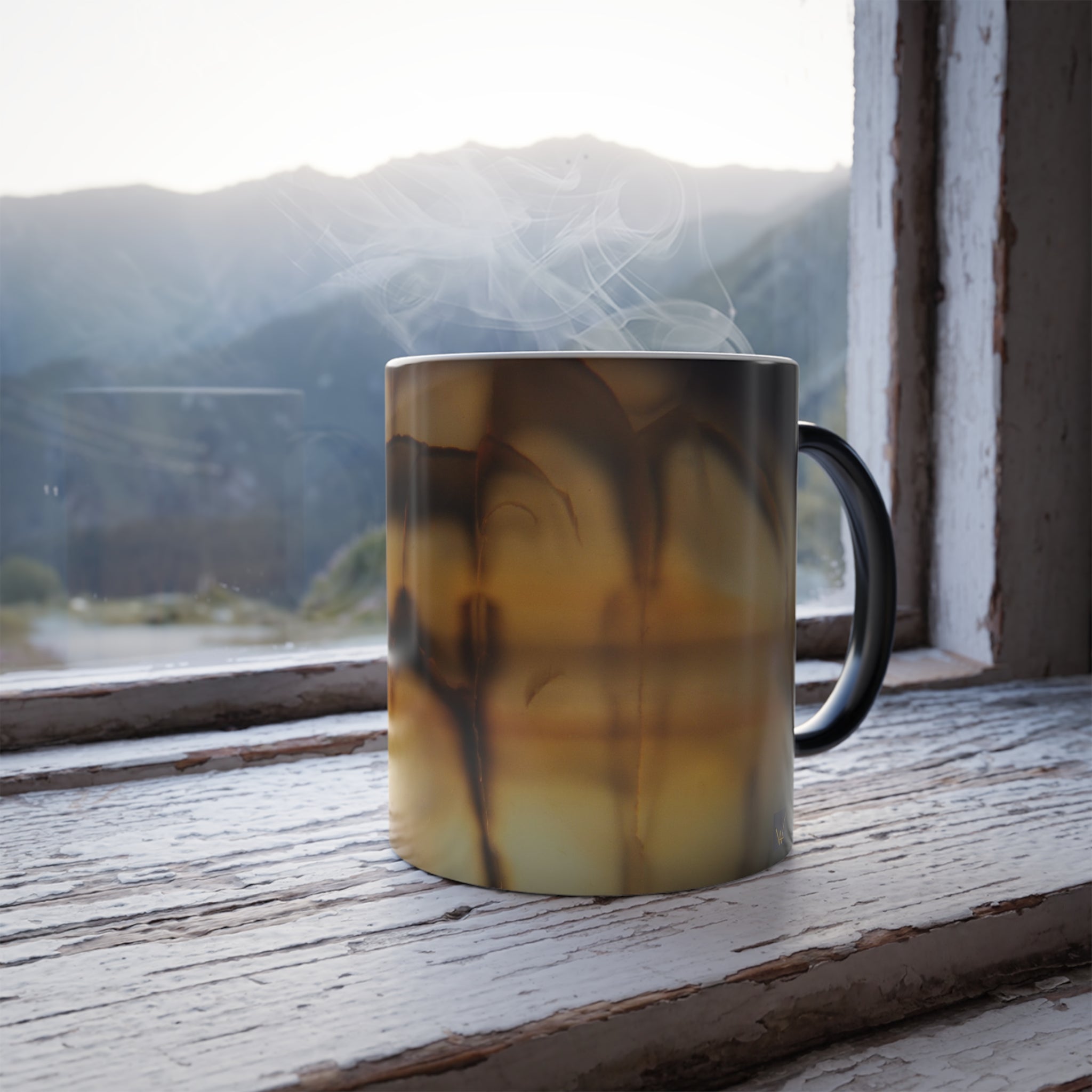 Color Changing Mug, 11oz, Yellow/Black