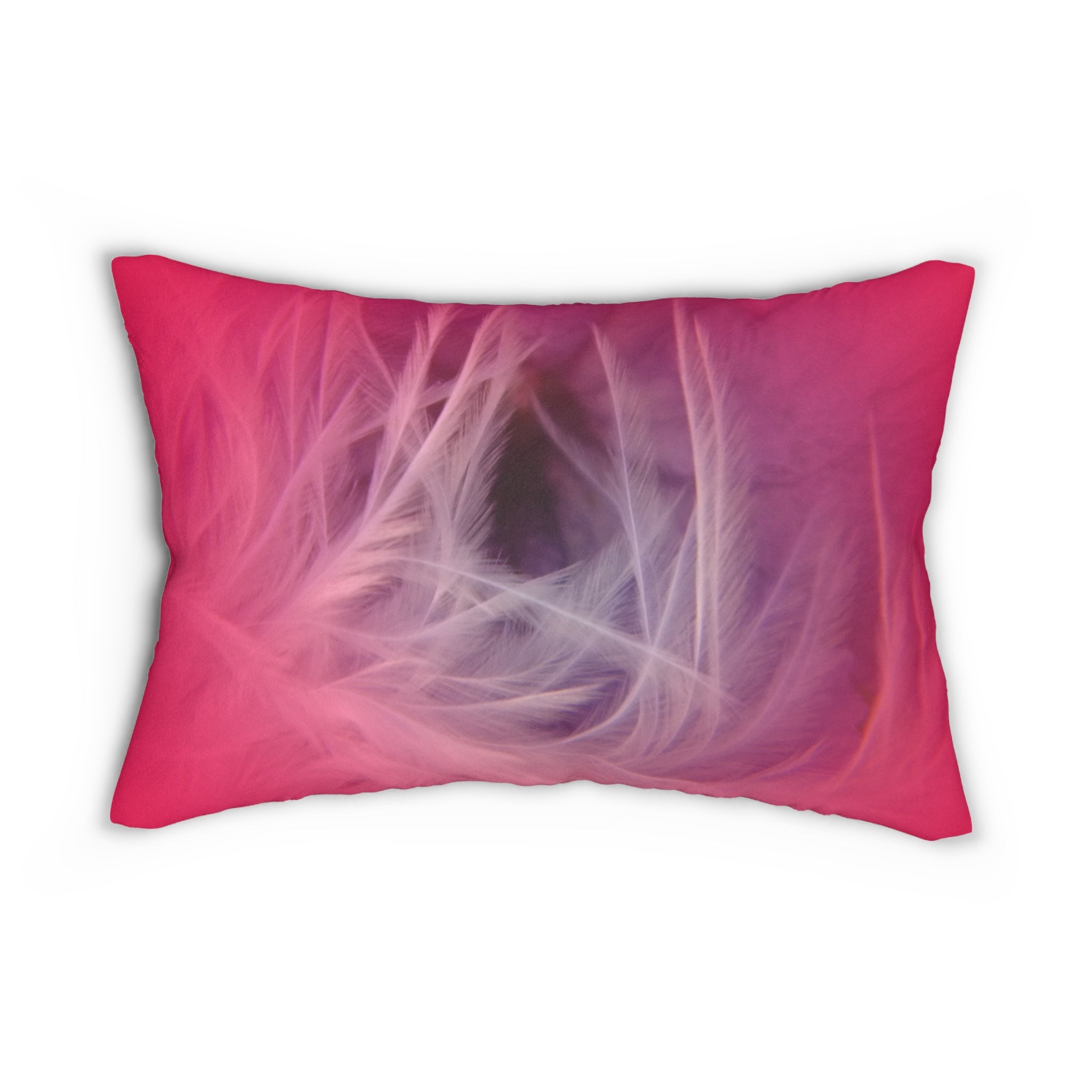 Custom Artwork Lumbar Pillow Pink