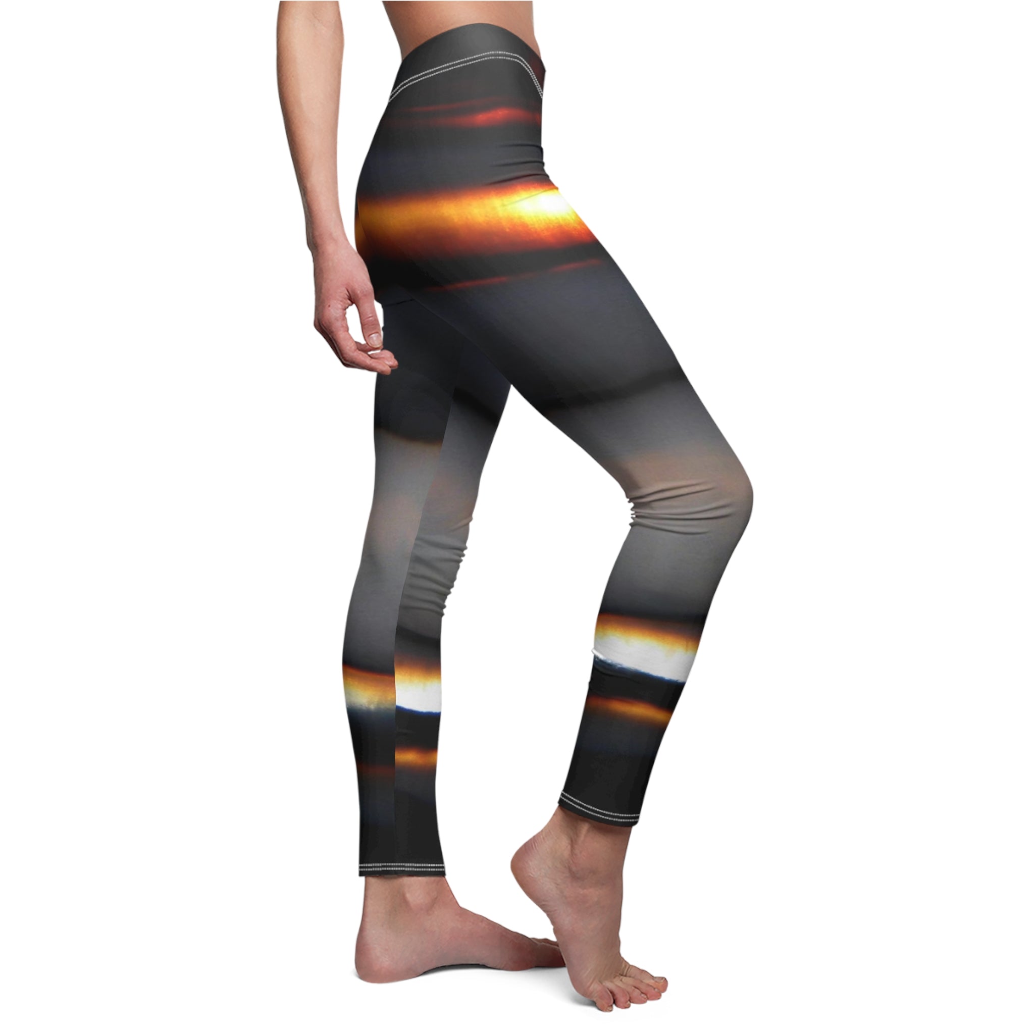 Leggings with a gradient design on a white background