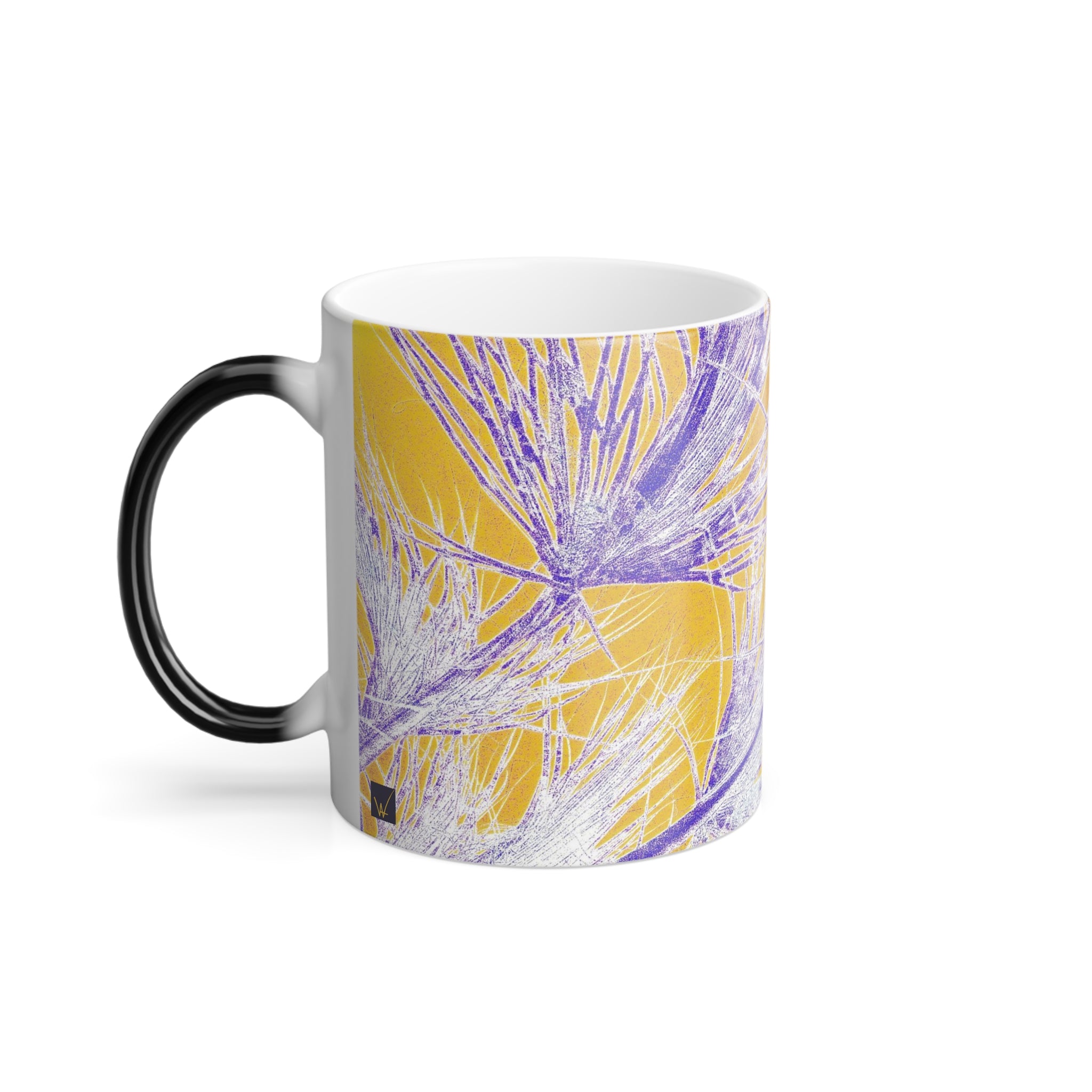 Yellow Palm Color Changing Mug 11oz — Artist Original Art, Free Shipping
