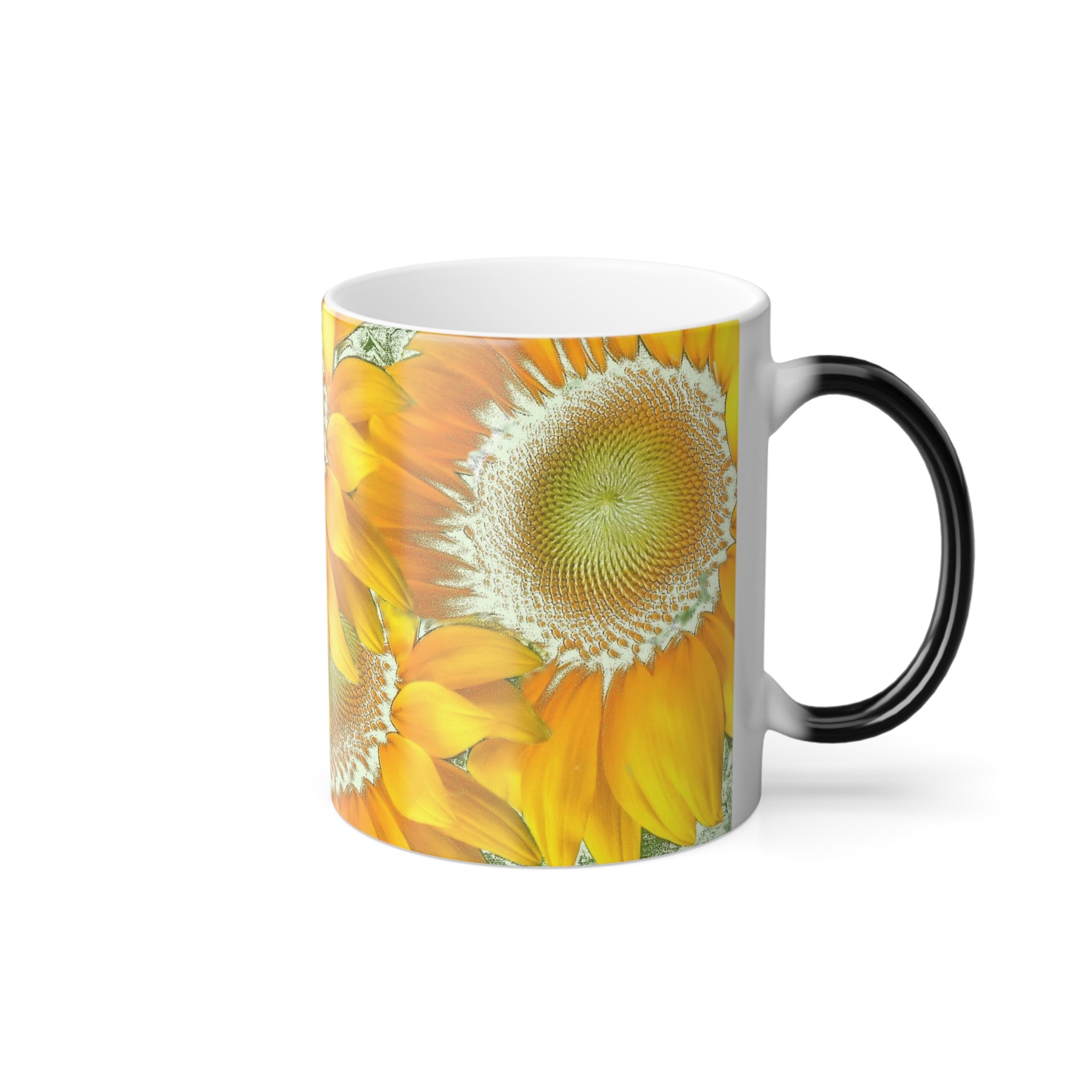 Sunflower Color Changing Mug 11oz — Artist Original Art, Free Shipping
