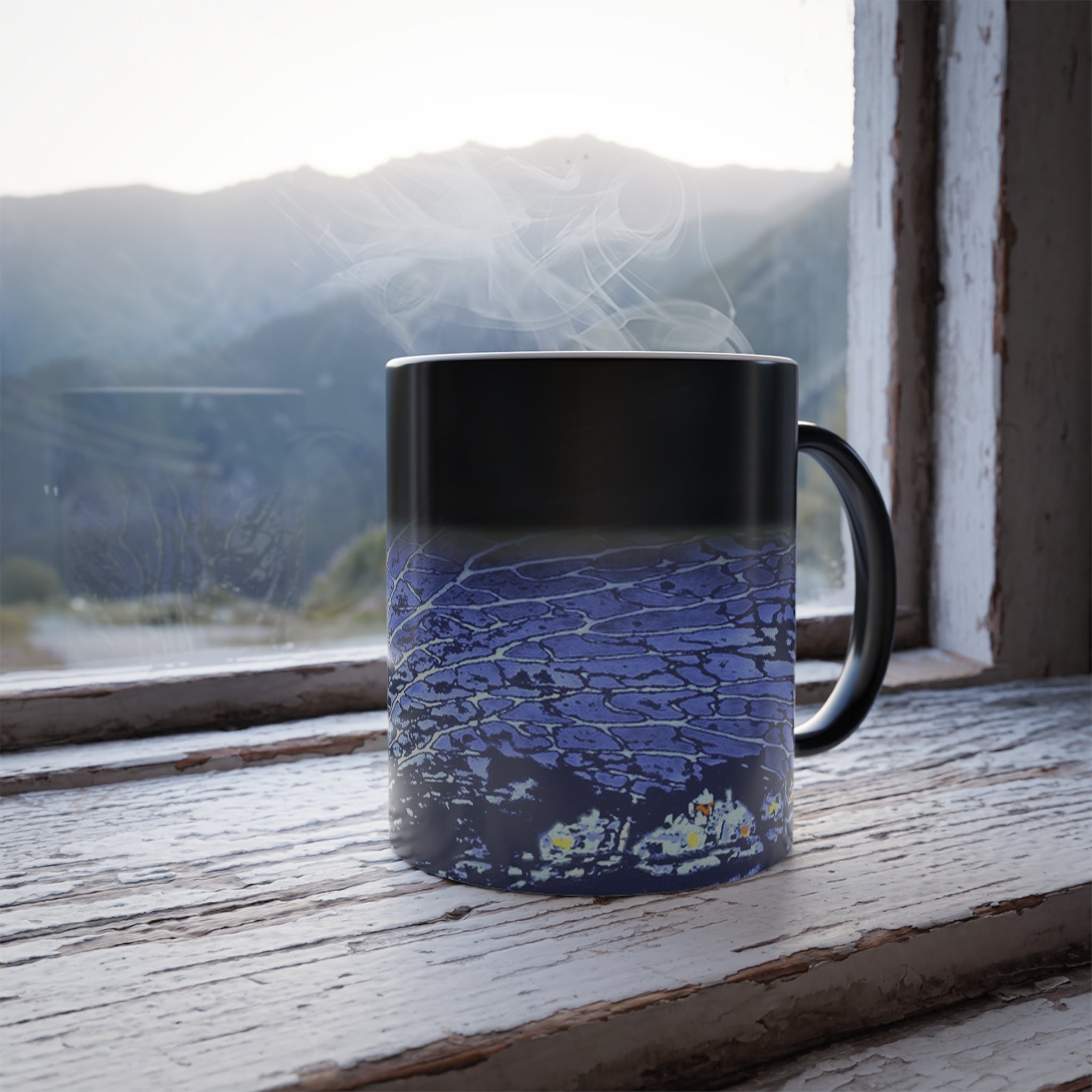 Blue Ocean Color Changing Mug 11oz — Artist Original Art, Free Shipping