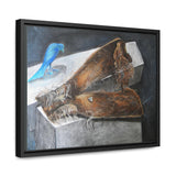 "Blue Beard"- Gallery Canvas Wraps, Horizontal Frame Gray/Blue/Brawn