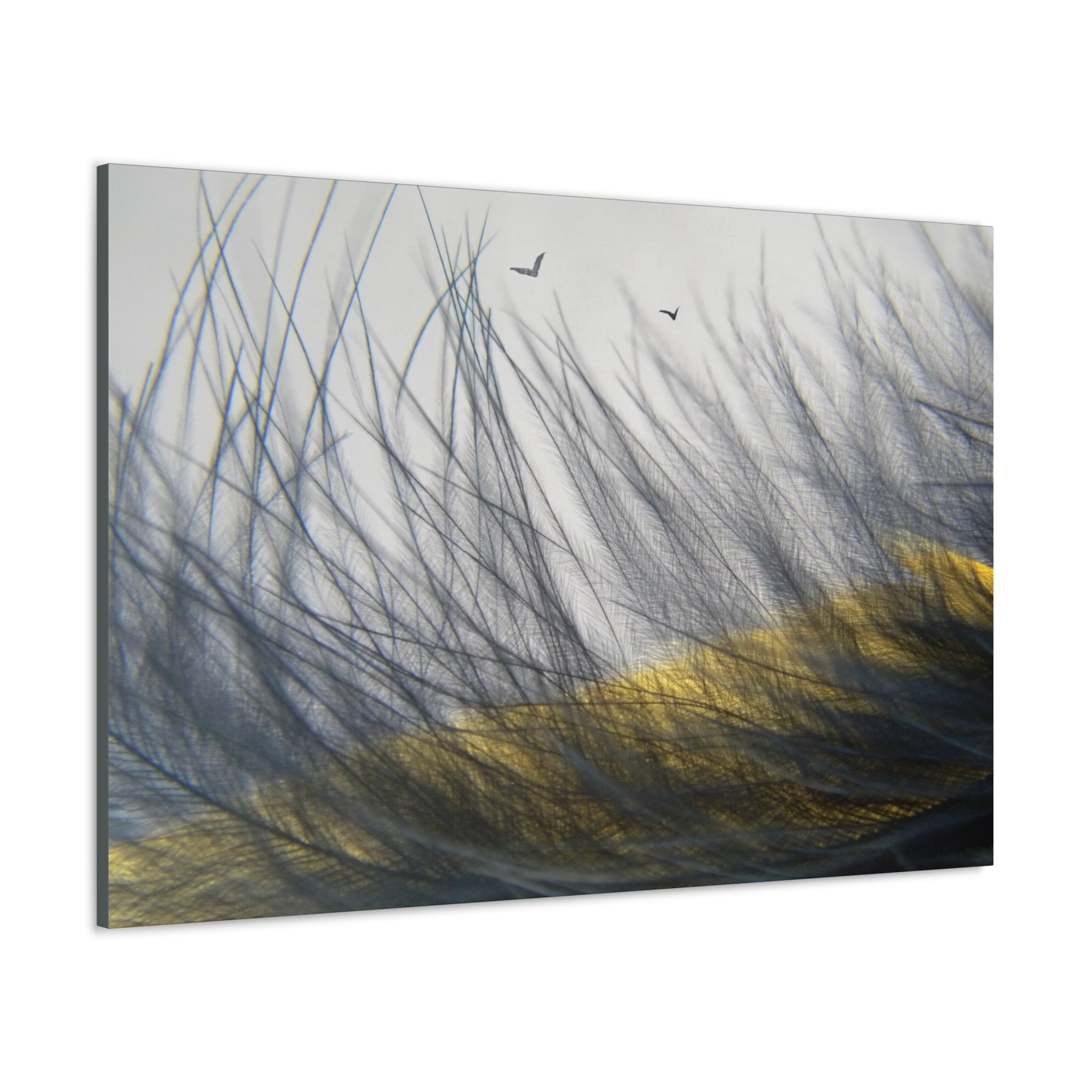 "Dunes"- Wall Art Canvas Print Gray/Yellow