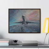 "Takeoff"- Gallery Canvas Wraps, Horizontal Frame Blue/Pink/Gray