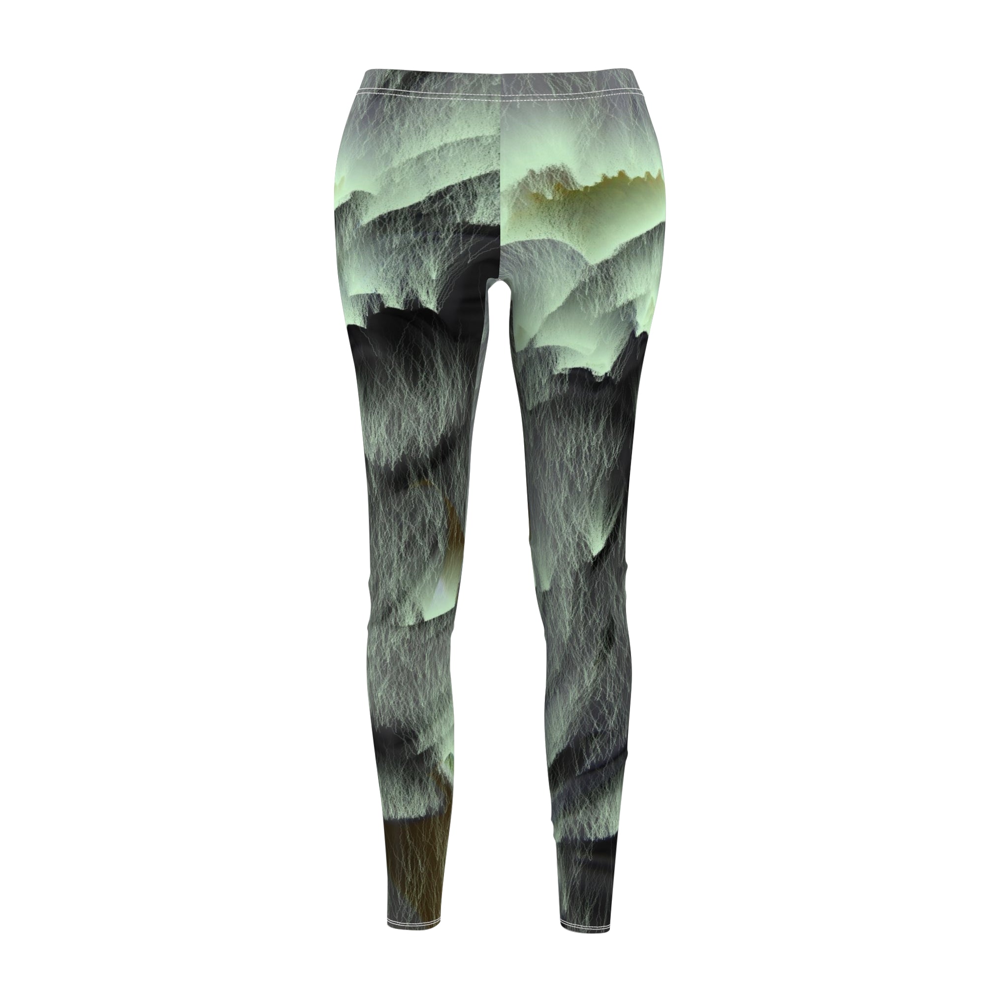 Custom Artwork Women's Leggings Green/Black