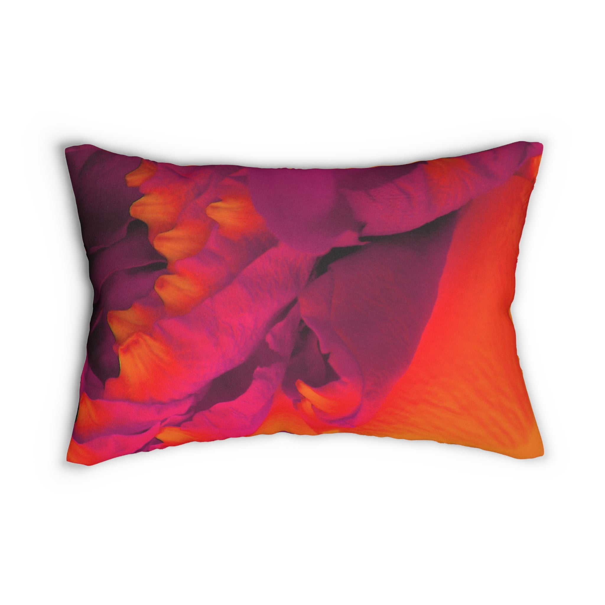 Custom Artwork Lumbar Pillow Red/Orange