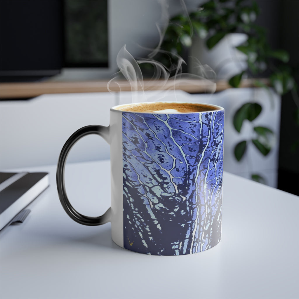 Blue Ocean Color Changing Mug 11oz — Artist Original Art, Free Shipping