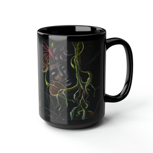 15oz Mug Black/Green/Pink