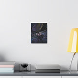 "Happy Dragonfly" - Wall Art Canvas Print Black/Lilac