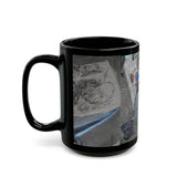  black coffee mug with Aeroplan design