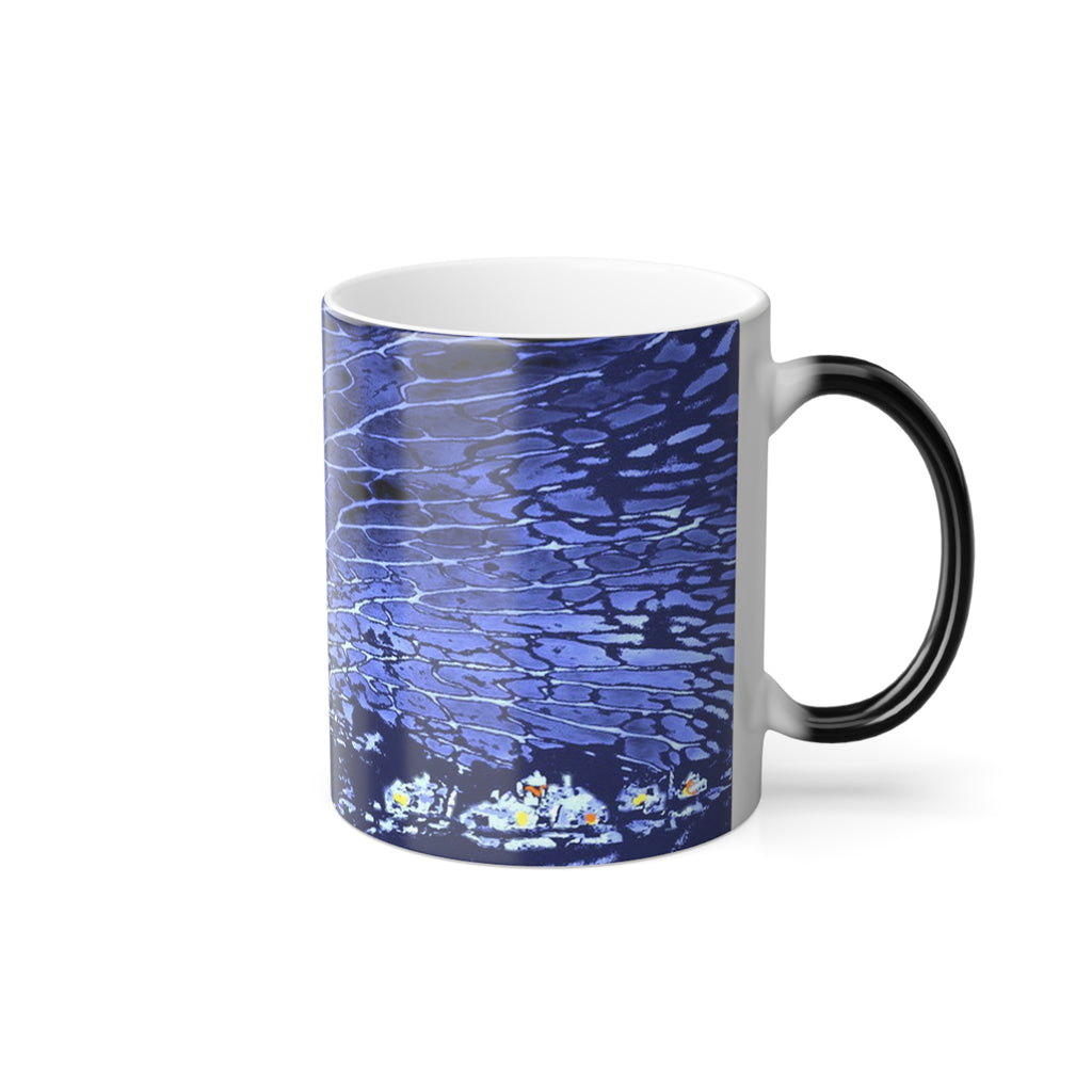 Blue Ocean Color Changing Mug 11oz — Artist Original Art, Free Shipping