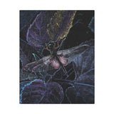 "Happy Dragonfly" - Wall Art Canvas Print Black/Lilac