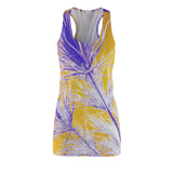 Racerback Dress Lilac Palm Print