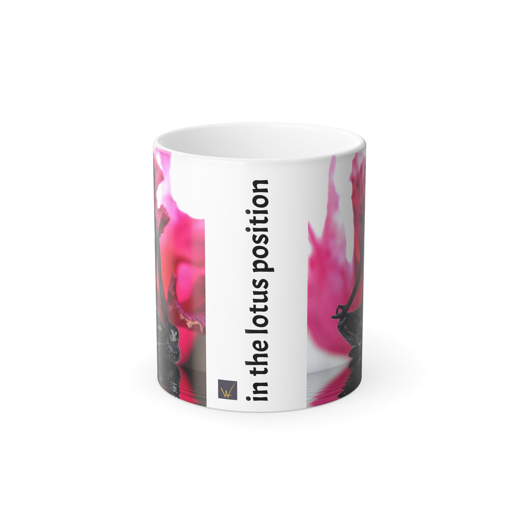 Yoga Lotus Color Changing Mug 11oz — Artist Original Art, Free Shipping