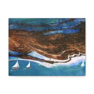 Coastal Sailing Art Canvas Print - Stretched 1.25"