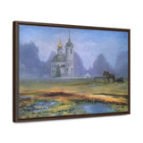 "At dawn"- Gallery Canvas Wraps, Horizontal Frame Blue/Yellow/Green