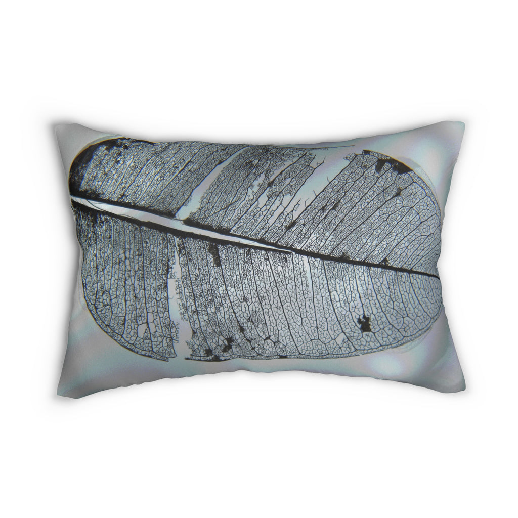 Custom Artwork Lumbar Pillow Gray/Blue