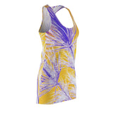 Racerback Dress Lilac Palm Print