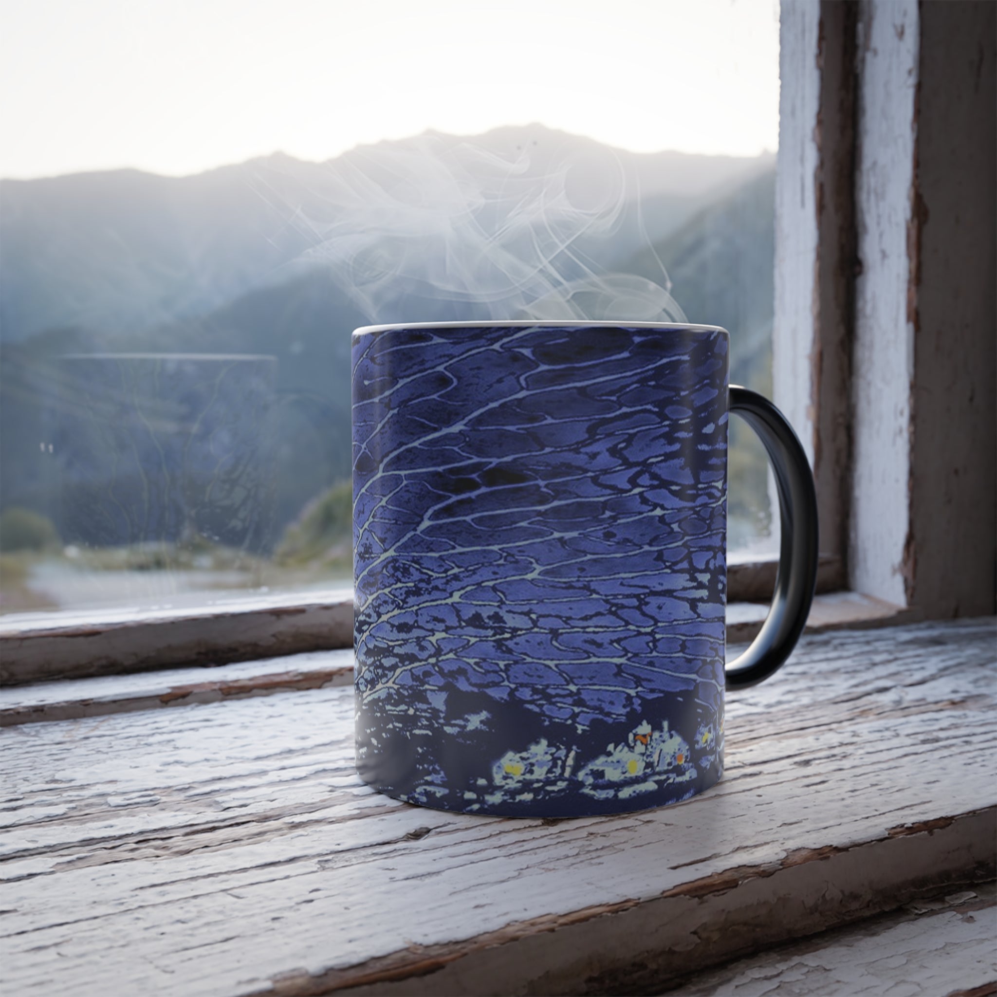 Blue Ocean Color Changing Mug 11oz — Artist Original Art, Free Shipping