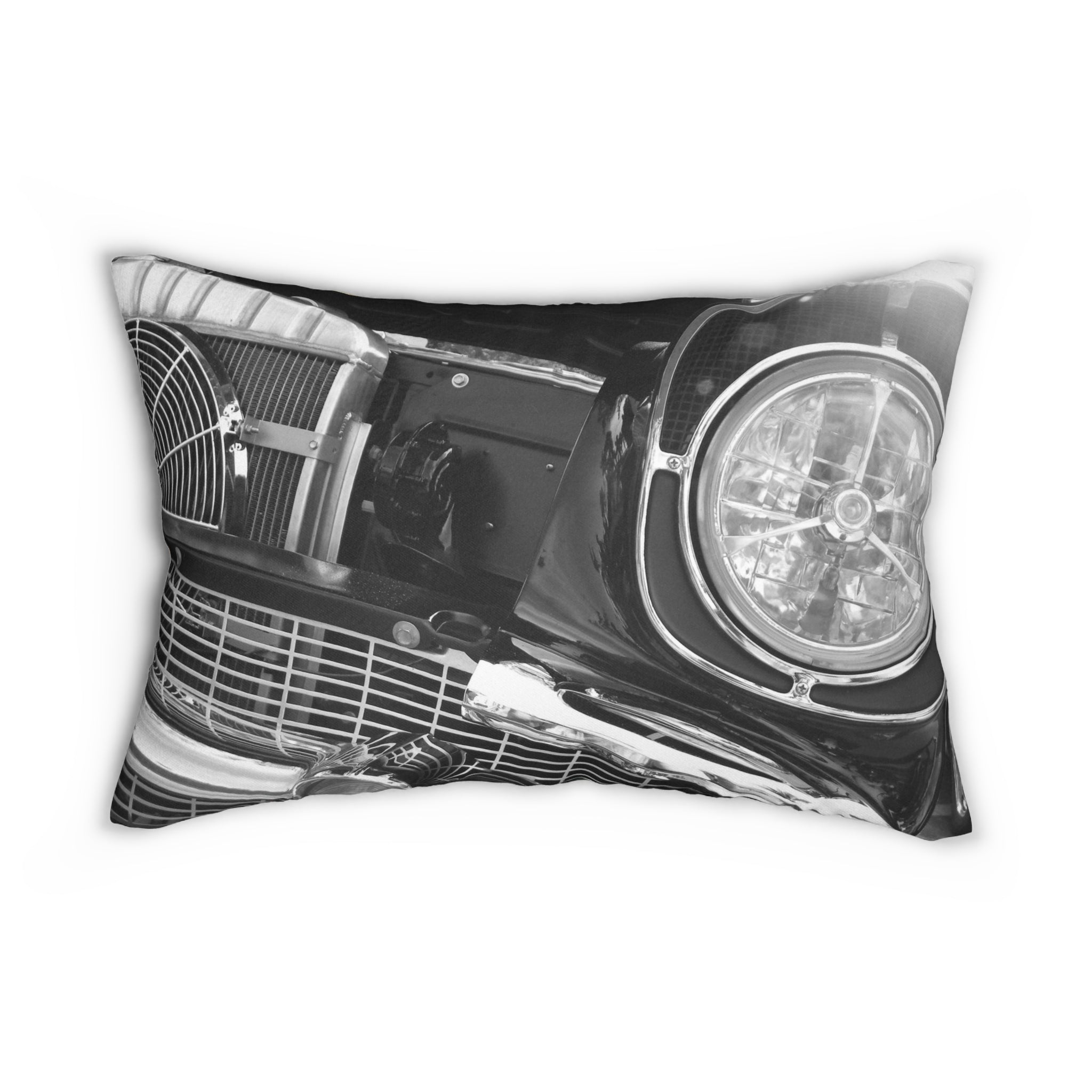Custom Artwork Lumbar Pillow Black Car