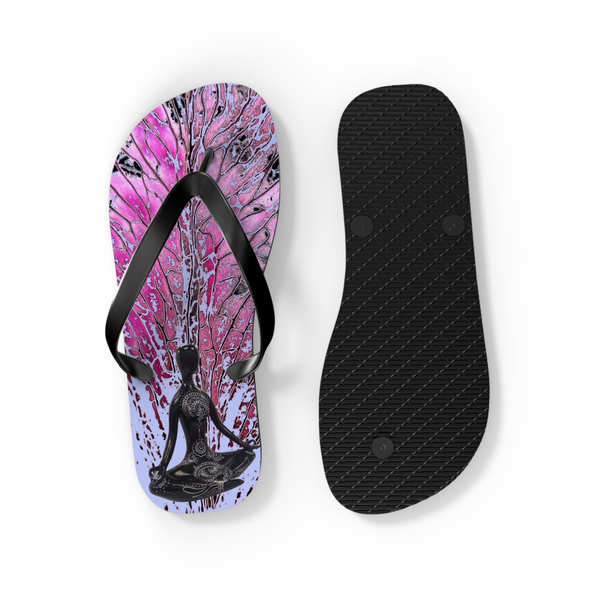 Pink Artwork Flip Flops
