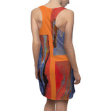 Racerback Dress - Blue/Red