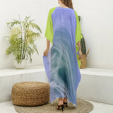 Women's long Dress Lilac/Green