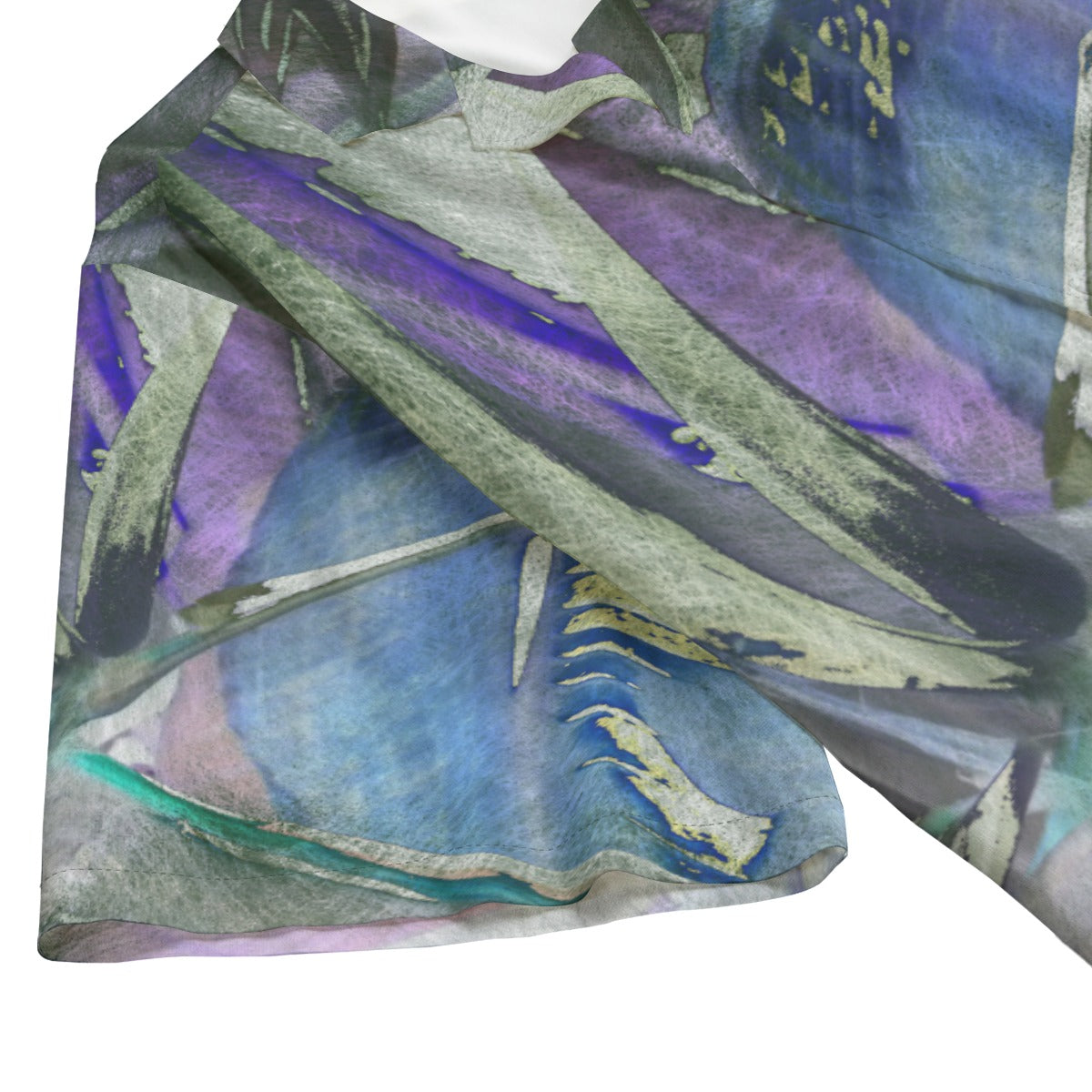 Men's Hawaiian Rayon Shirt Blue/Lilac