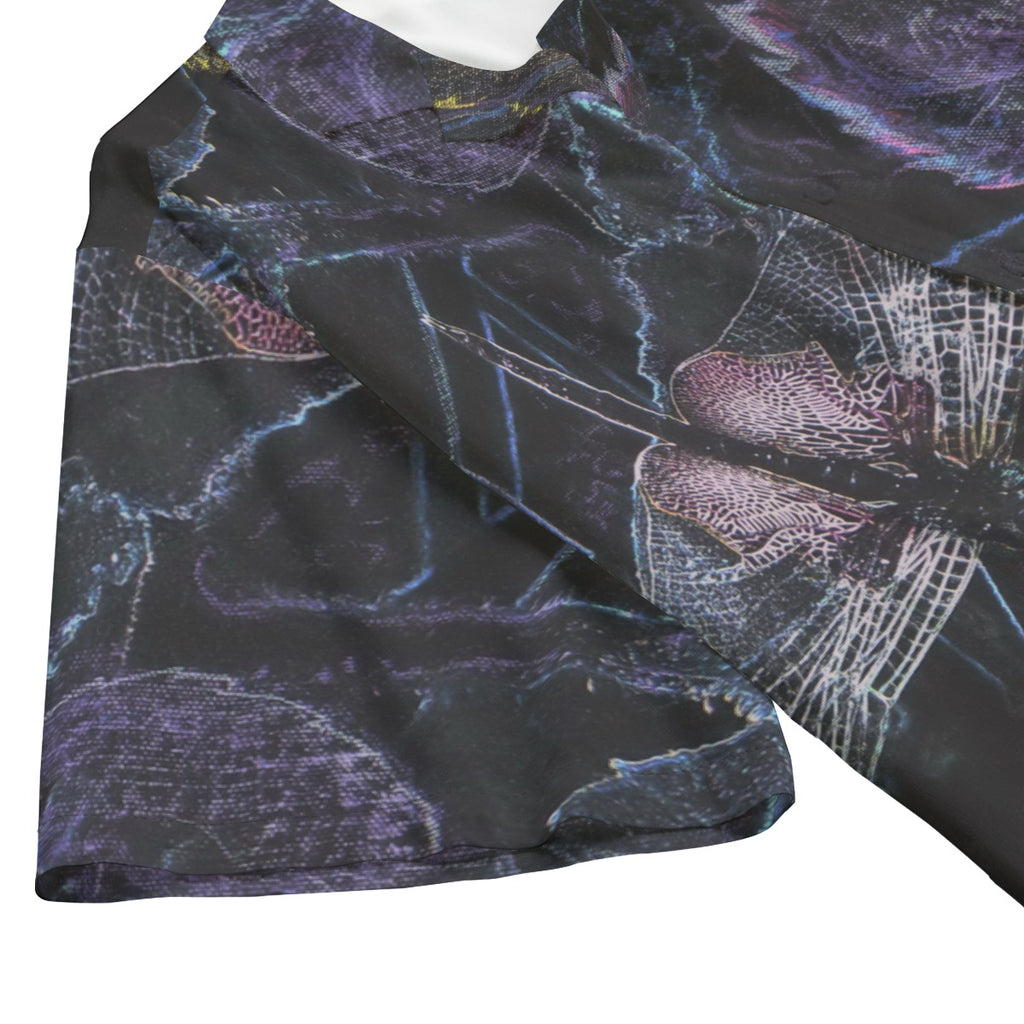 All-Over Print Men's Hawaiian Rayon Shirt Dragonfly