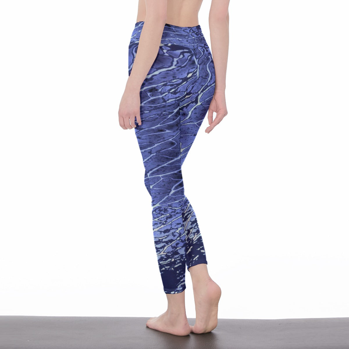 Women's High Waist Leggings Blue