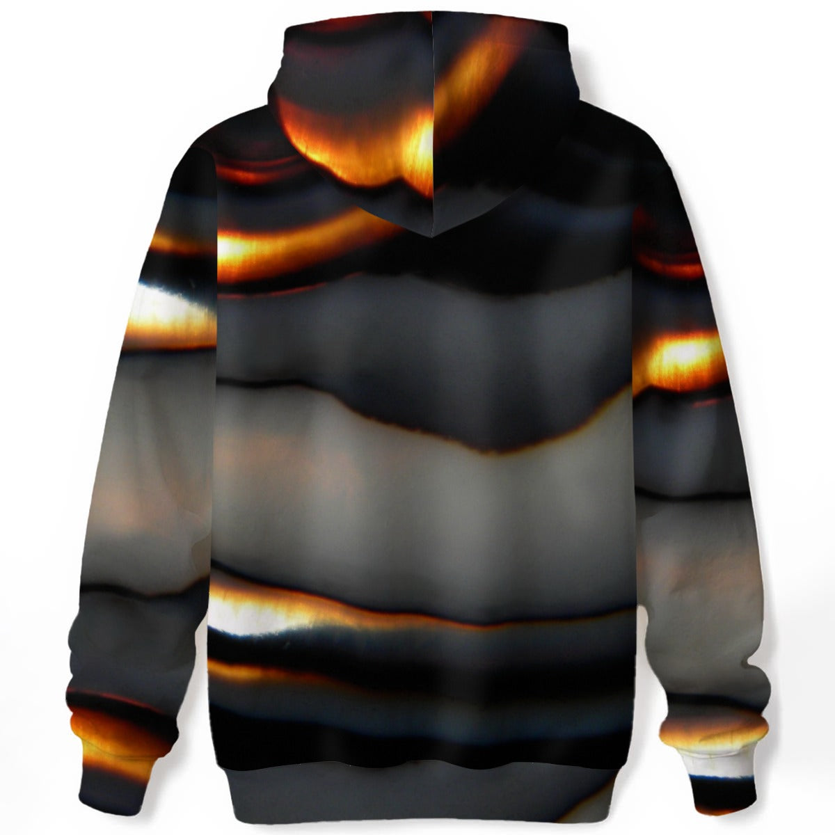 Women's Pullover Hoodie | 310GSM Cotton Black/Orange
