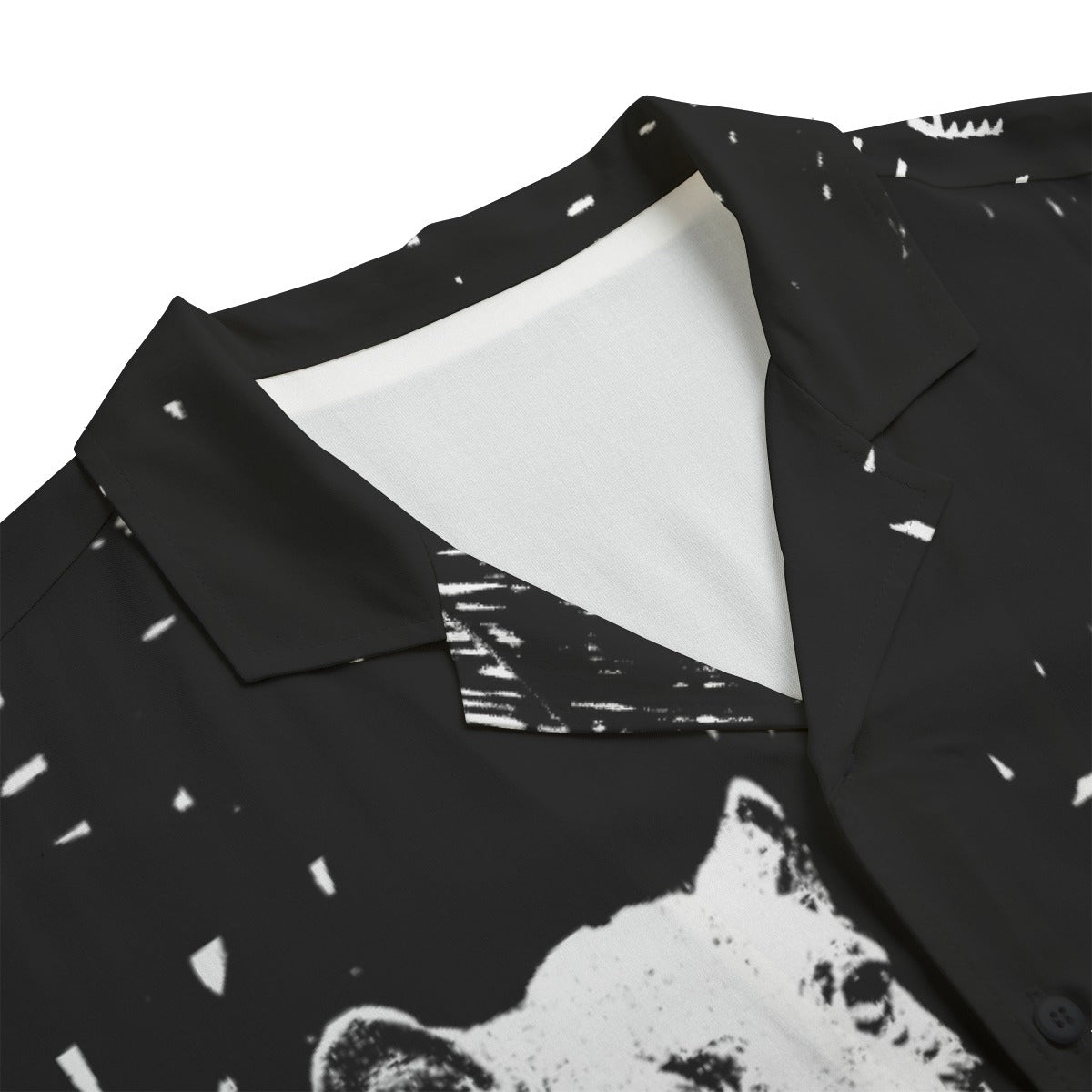  Hawaiian Rayon Shirt Black